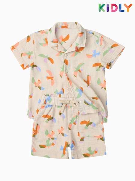 KIDLY Cream Muslin 100% Cotton Shirt (F71571) | £26