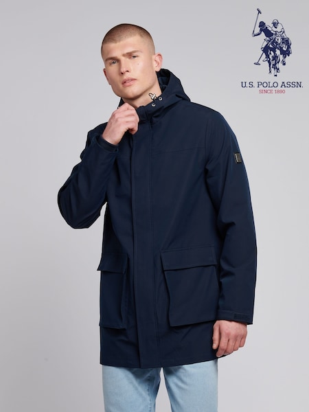 U.S. Polo Assn Blue U.S. Polo Assn Blue Mens Technical Summer Rain Mac (F71651) | £125