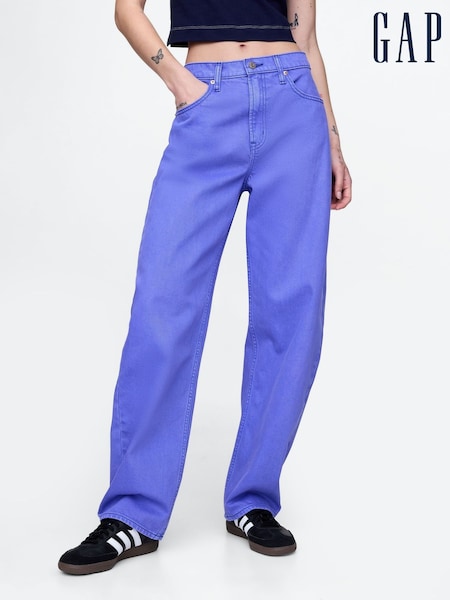 Gap Blue High Waisted Barrel Jeans (F71737) | £38