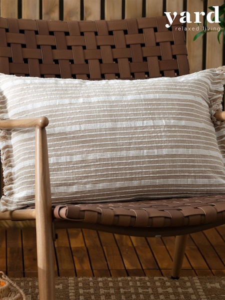 Yard Natural Tide Textured Stripe Outdoor Cushion (F71756) | £28