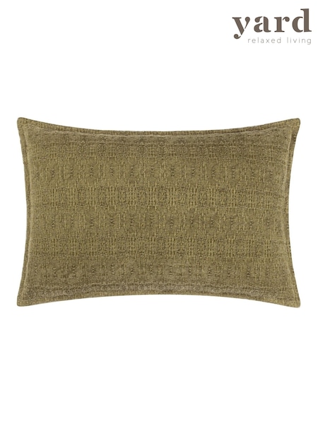 Yard Green Ramas Jacquard Polyester Filled Cushion (F71773) | £24