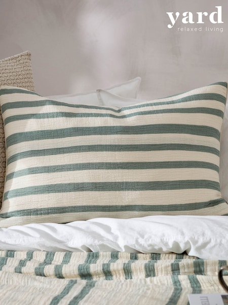 Yard Eucalyptus Woven Stripe Polyester Filled Cushion (F71841) | £20
