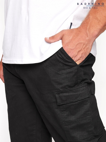 BadRhino Big & Tall Black Stretch Cargo Shorts (F71871) | £34