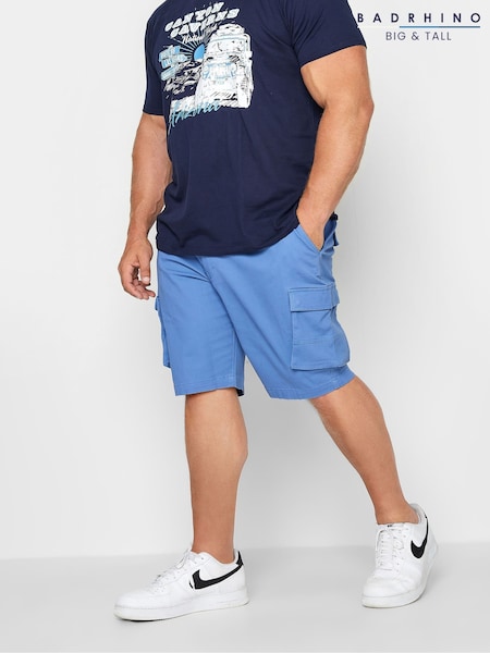 BadRhino Big & Tall Blue Stretch Cargo Shorts (F71885) | £34