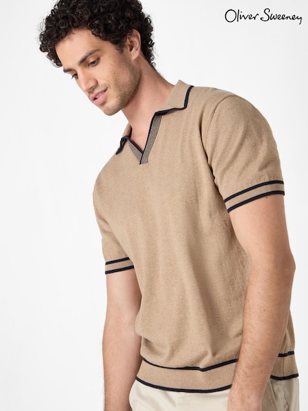 Oliver Sweeney 100% Cotton Knitted Riviera Polo T-Shirt (F71904) | £129
