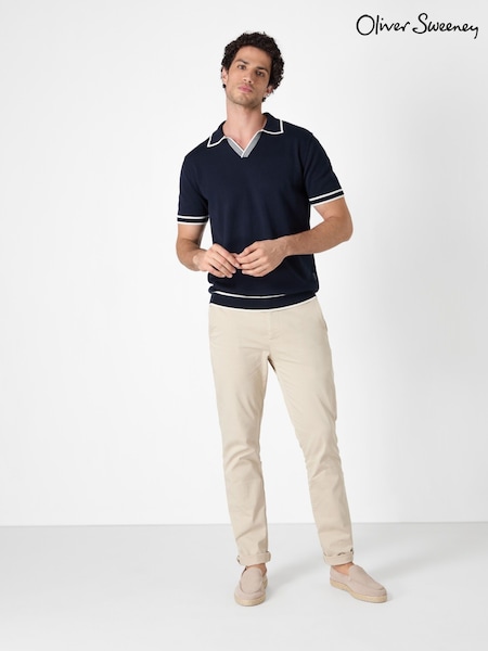 Oliver Sweeney 100% Cotton Knitted Riviera Polo T-Shirt (F71905) | £129