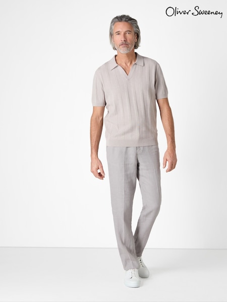 Oliver Sweeney 100% Cotton Knitted Buttonless Polo Shirt (F71911) | £129