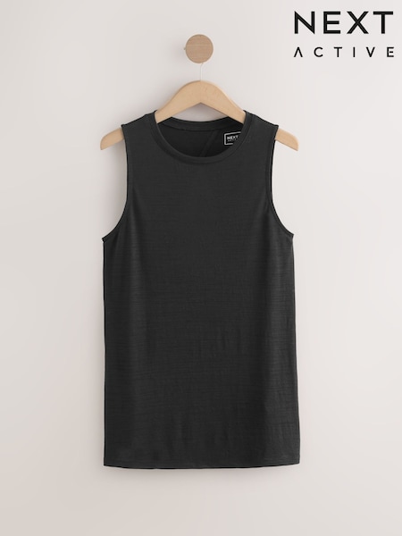 Black Active Lightweight Open Back Tank Vest (F72183) | £16