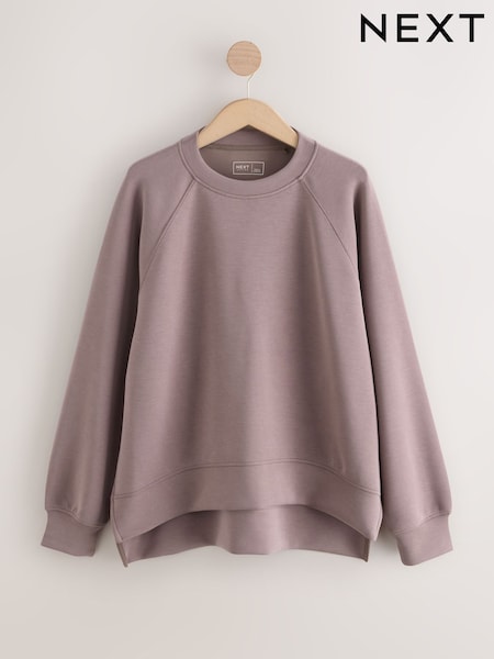 Mink Brown Active Modal Quarter Zip Sweatshirt (F72192) | £35