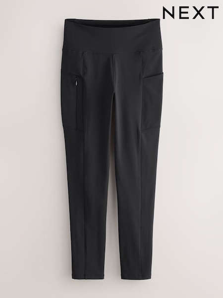 Black Fleece Lined Sports Leggings (F72194) | £32