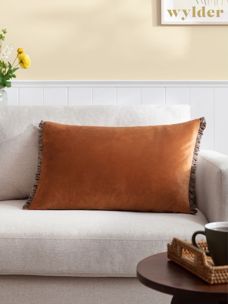 Wylder Rust Tilly Velvet Cushion (F72257) | £16