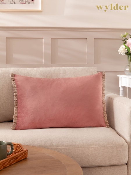 Wylder Poached Pear Tilly Velvet Cushion (F72262) | £16