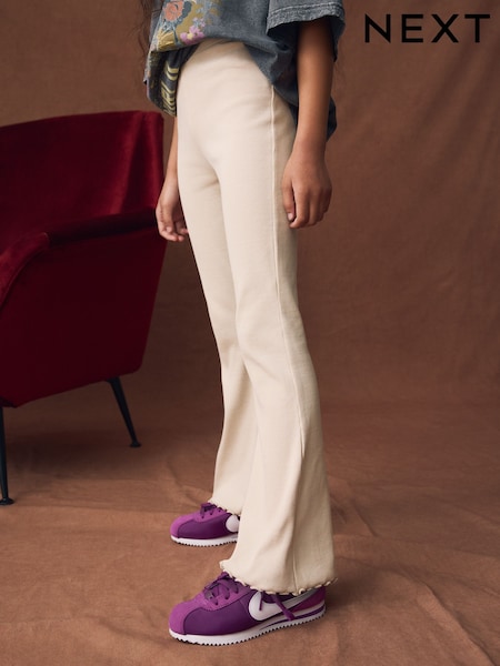 Neutral 1 Pack Rib Flare Leggings (3-16yrs) (F72284) | £6 - £11