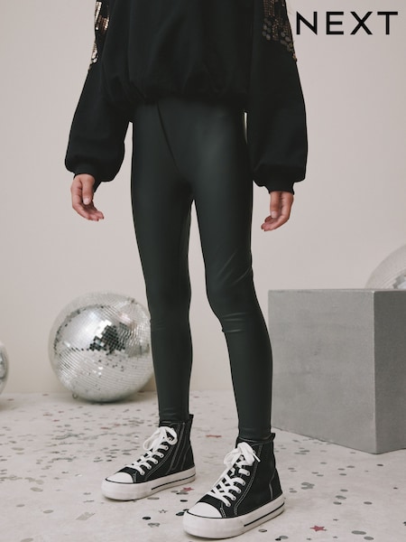 Black Coated Party Leggings (3-16yrs) (F72287) | £7 - £12