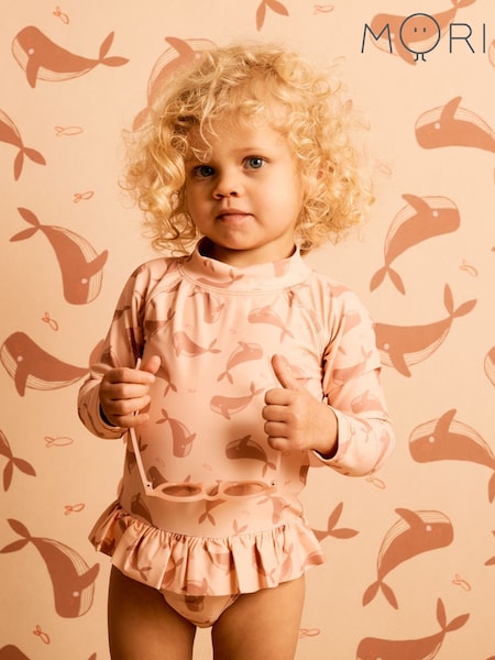 KIDLY BY MORI Polyester Long Sleeve Swimsuit (F72327) | £22