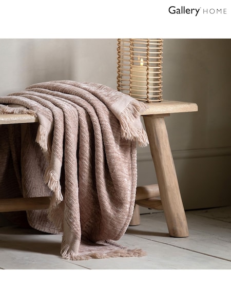 Gallery Home Natural Willow Chenille Throw (F72390) | £36