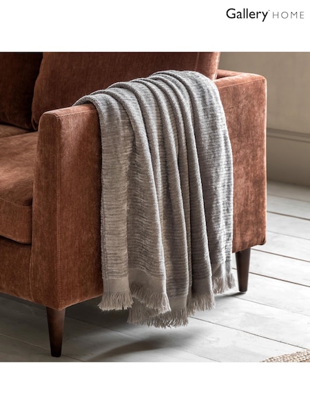 Gallery Home Grey Willow Chenille Throw (F72403) | £36