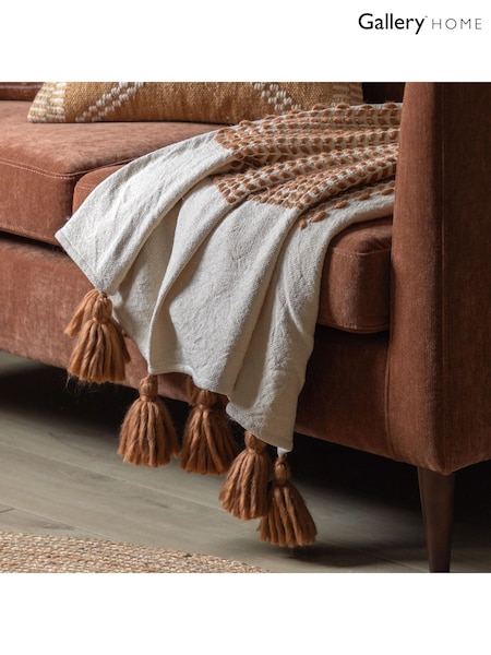 Gallery Home Orange Dolby Woven Throw (F72436) | £40
