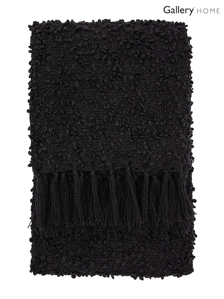 Gallery Home Black Bologna Throw (F72446) | £36
