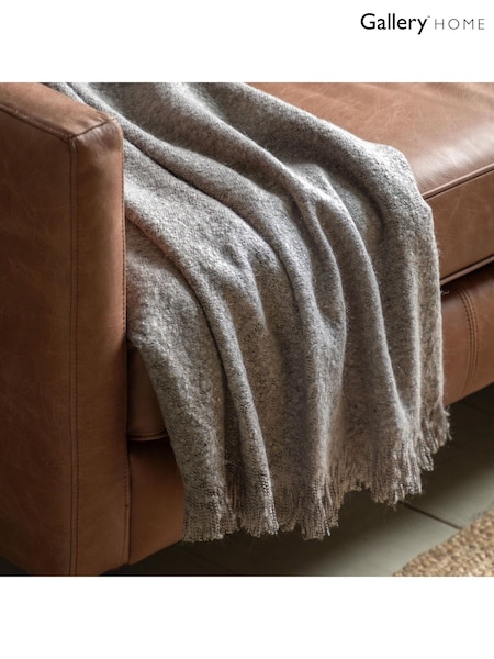 Gallery Home Grey Melange Acrylic Throw (F72460) | £28