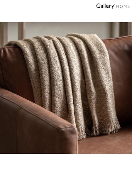 Gallery Home Natural Melange Acrylic Throw (F72465) | £28