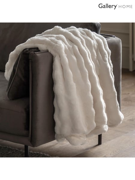 Gallery Home Cream Marshmallow Rabbit Throw (F72467) | £50