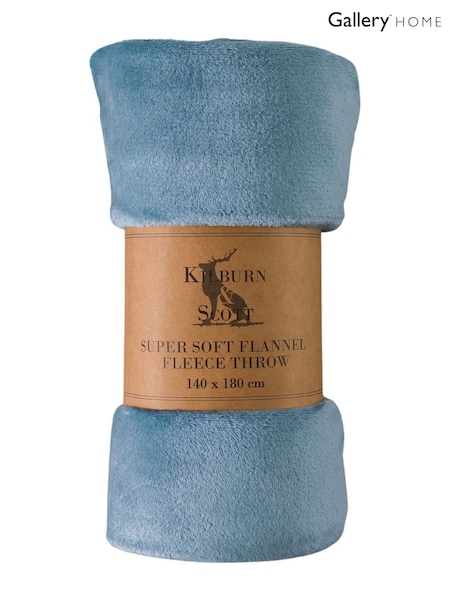Gallery Home Blue Rolled Flannel Fleece (F72477) | £15