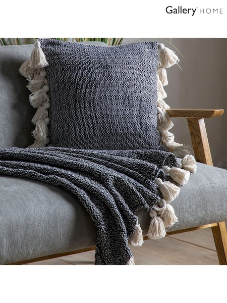 Gallery Home Black Woven Throw (F72493) | £36