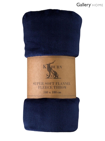 Gallery Home Blue Rolled Flannel Fleece (F72495) | £20