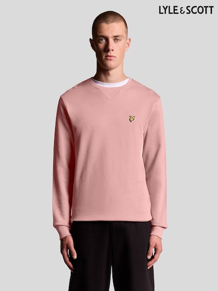 Lyle & Scott Pale Pink Crew Neck Sweatshirt (F72561) | £65