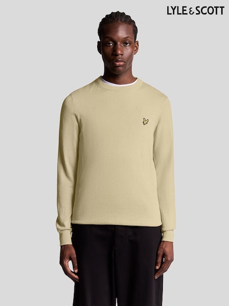 Lyle & Scott Grey Cotton Merino Crew Neck Jumper (F72607) | £70
