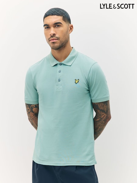 Lyle & Scott Light Green Classic Polo Shirt (F72673) | £55
