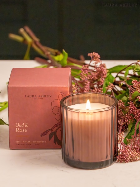 Oud And Rose Scented 160g Candle (F72733) | £10