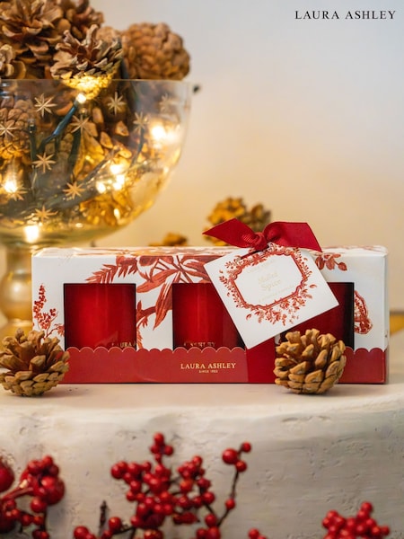 Mulled Spice Scented Set of 3 Christmas Candles (F72737) | £12