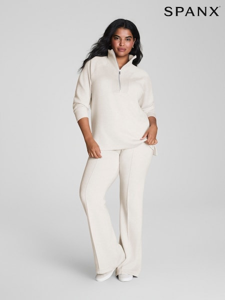 SPANX Cream Cream Brushed Ae Half Zip Sweatshirt (F72891) | £98