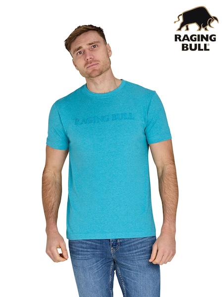 Raging Bull Blue Tonal Embroidery T-Shirt (F73001) | £33 - £35