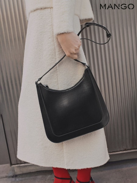 Mango Black Square Shoulder Bag (F73017) | £36
