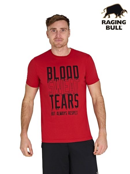 Raging Bull Red Sport Blood Sweat Tears T-Shirt (F73106) | £27 - £29