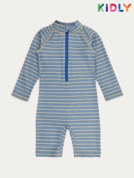 KIDLY Blue 3/4 Sleeve Sunsuit (F73138) | £24