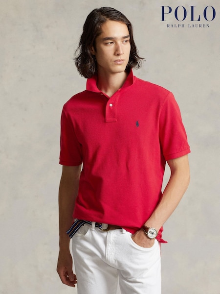 Polo Ralph Lauren Red Short Sleeve Mesh Polo Shirt (F73522) | £115