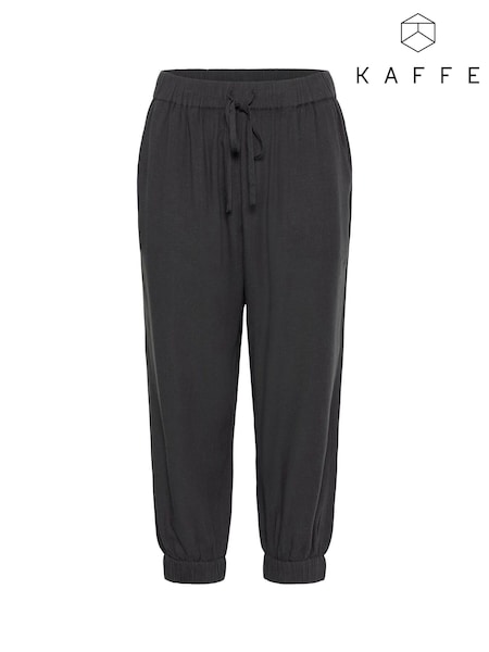Kaffe Grey KAmilia Capri Cropped Trousers (F73694) | £50