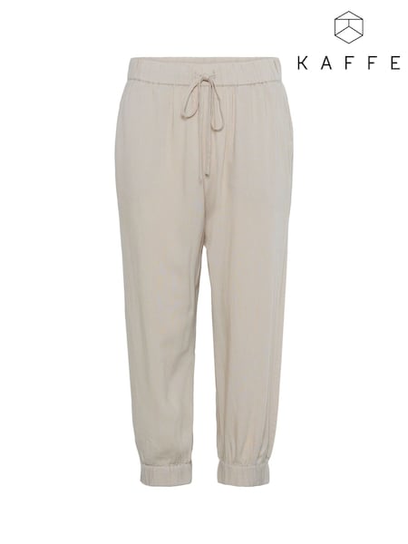 Kaffe Grey KAmilia Capri Cropped Trousers (F73725) | £50