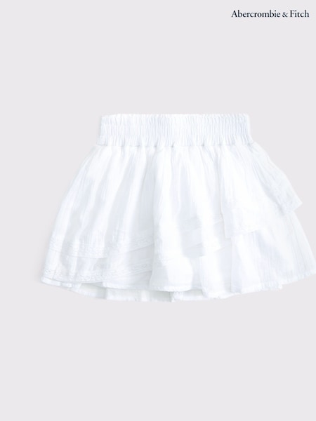 Abercrombie & Fitch Woven Lace Trim Mini Skirt (F73938) | £29 - £31