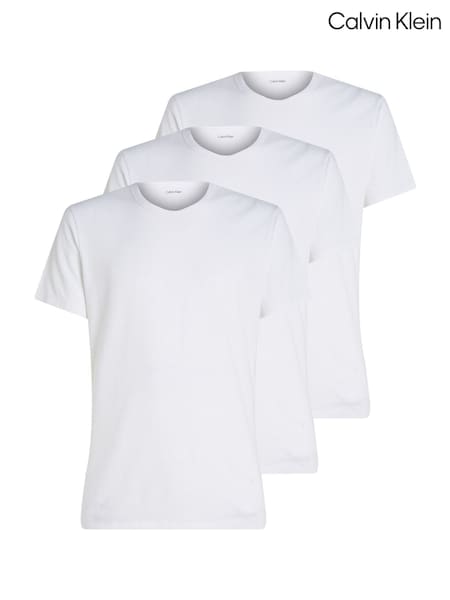 Calvin Klein White Blend Underwear T-Shirts 3 Pack (F73961) | £45