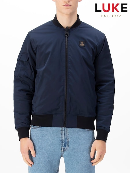 Luke 1977 Blue Suzhou Reversible Bomber Jacket (F73968) | £135