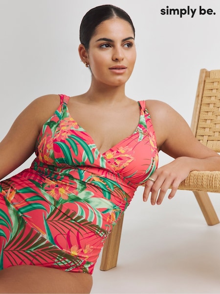 Simply Be Pink Magisculpt Lose Up To An Inch Swimsuit (F74065) | £48