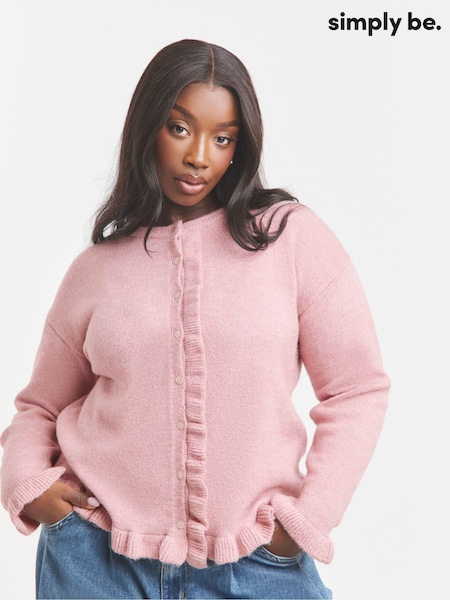 Simply Be Pink Frill Cardigan (F74095) | £36