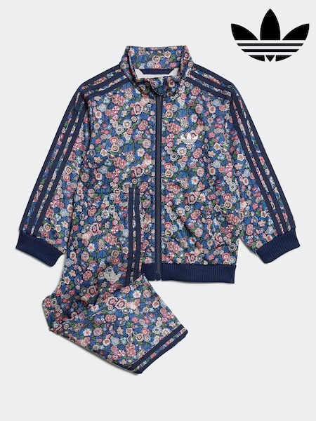 adidas Originals Blue/Pink x Liberty London Firebird Tracksuit (F74147) | £40