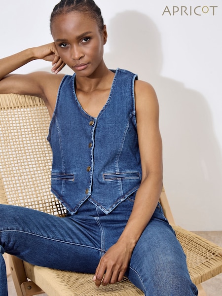 Apricot Blue Denim Waistcoat (F74164) | £37