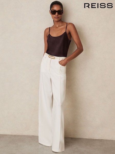 Reiss Burgundy Corey Silk Cami Top (F74183) | £0